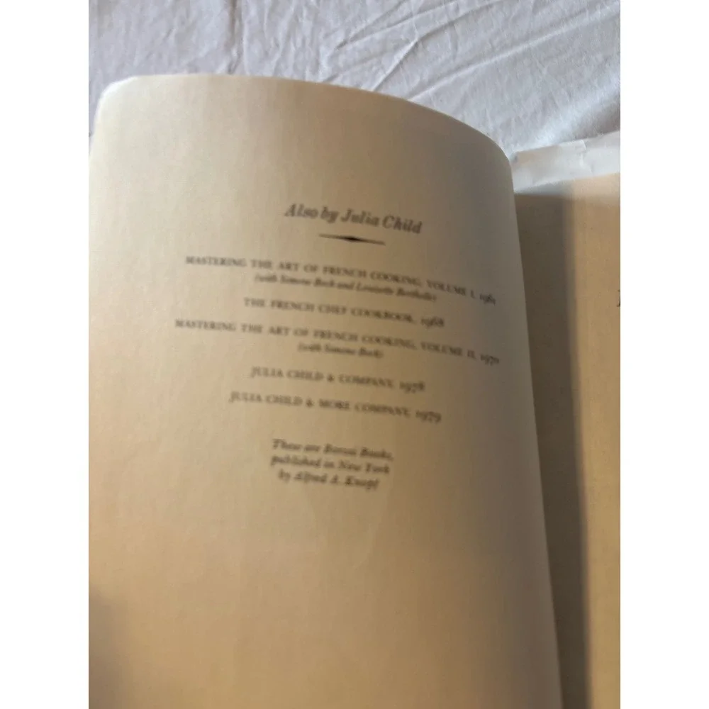 Julia Child From Julia Child's Kitchen Cookbook Softcover 1982 French Recipes